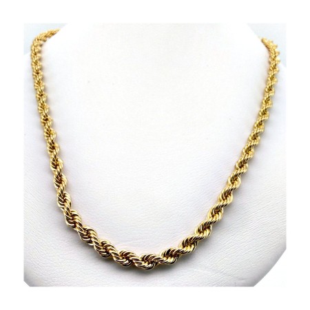 Cadena cordon salomonico de oro 18k 60 cm